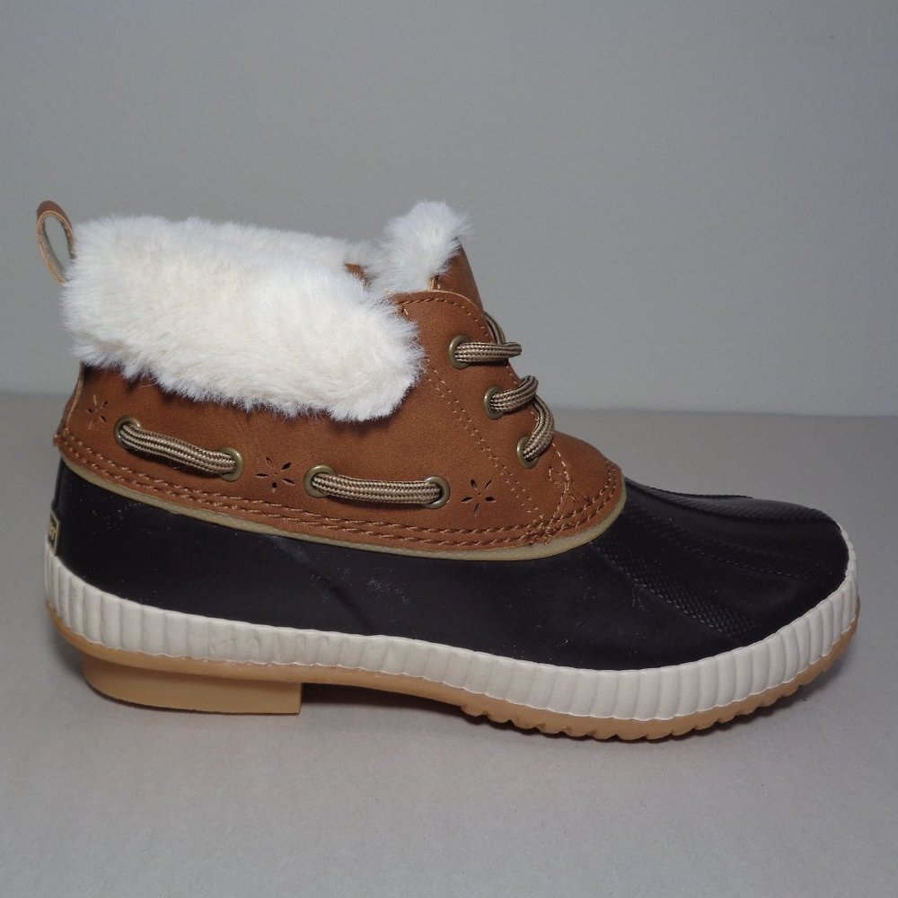 JSport by Jambu Size 6 M MARY Brown Duck Ankle Boots New Women's Shoes - Picture 2 of 16